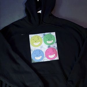 'DIFFERENT FACES' hoodie black